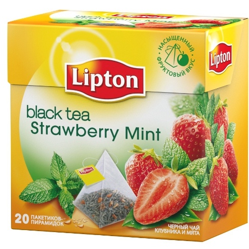 Чай LIPTON Strawberry Mint, 20х1.6г, Цена за 2 шт.