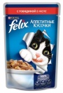 Корм для кошек FELIX с говядиной в желе, 85г