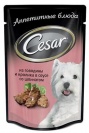 Корм для собак CESAR из говядины и кролика в соусе со шпинатом, 100г