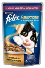 Корм для кошек FELIX с уткой в желе со шпинатом, 85г
