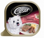 Корм для собак CESAR Бефстроганов из говядины с сыром и укропом, 100г