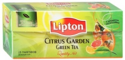 Чай LIPTON зеленый citrus, 25*1,4г, Цена за 3 шт.